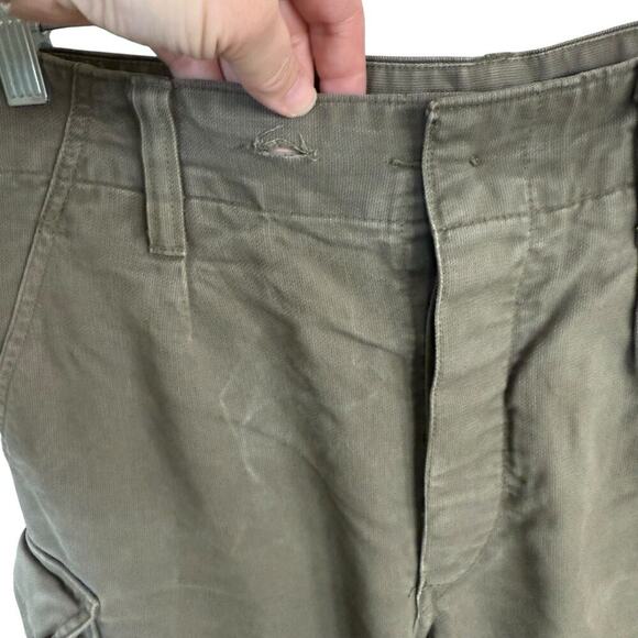 Vtg 80s H Winnen GMBH & Co army pants 6 Green Grunge Gorpcore Cargo Button Fly - Picture 3 of 14